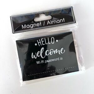 Magnetic Welcome Wi-Fi Password Chalkboard Magnet Sign  NWT